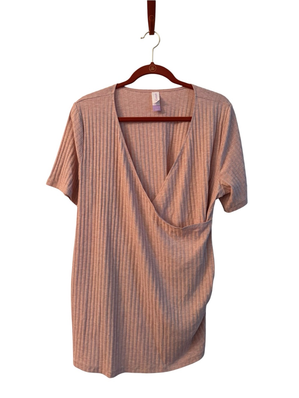 JOYSPUN Maternity Ribbed Two-Piece Set in Blush Pink L/XL - Picture 2 of 13